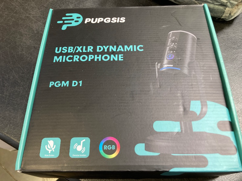 Photo 1 of PUPGSIS Podcast Dynamic Microphone, XLR/USB Recording PC Microphones for Broadcast, Podcast, Recording, Gaming & Streaming, Studio Mic with Mute, Headphone Jack, Monitoring Volume Control, Windscreen