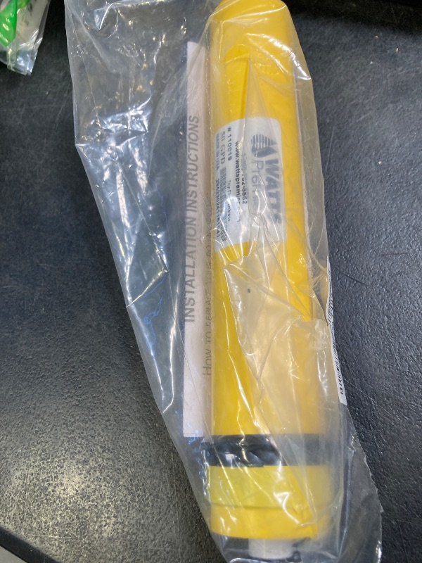 Photo 1 of Watts Premier RO Water Filter 50 GPD (Gallons Per Day) Semi-Permeable Membrane Replacement for Premier Standard Reverse Osmosis System, Yellow, Built-In Check Valve, 1.8" Dia x 10.75" L, 1-Pack