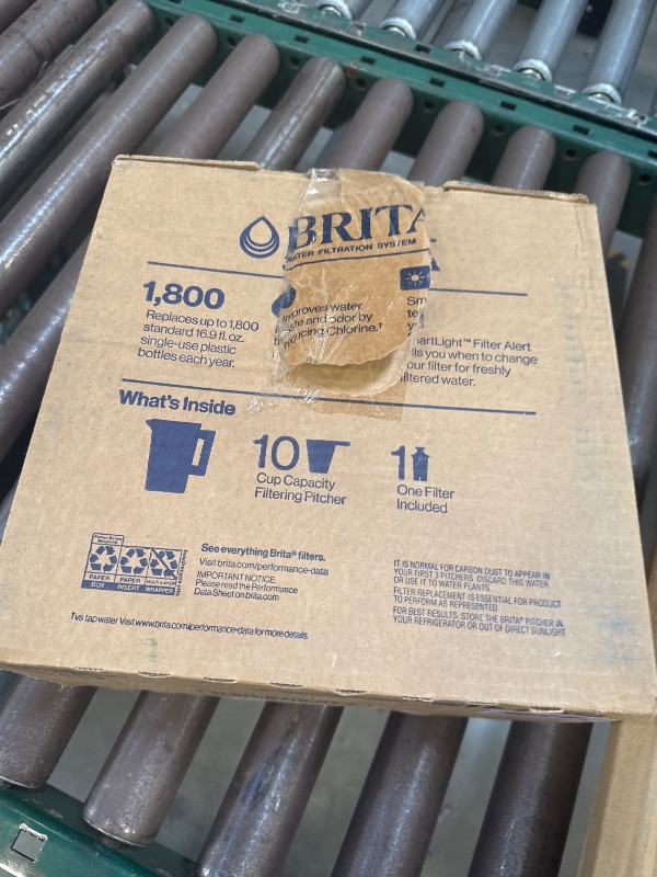 Photo 1 of Brita Water Pitcher, Everyday Elite Filter, Removes 99% of Lead, Includes 1 Filter, 10-Cup Capacity, White