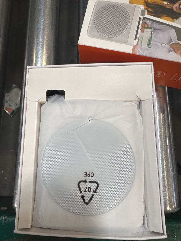 Photo 1 of 15W Wireless Voice Amplifier with 2 Magnetic Lavalier Mics & Noise Reduction - Bluetooth 5.3 PA System for Teachers, Tour Guide, Yoga - 15H Rechargeable Battery, Waist-Mount Design (White)