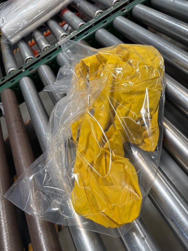 Photo 1 of Dog Zip Up Raincoat with Reflective Buttons, Rain/Water Resistant, Adjustable Drawstring, Removable Hood, Raincoats with Legs 8lbs to 80lbs Available - Yellow - Medium