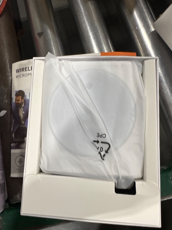 Photo 1 of 15W Wireless Voice Amplifier with 2 Magnetic Lavalier Mics & Noise Reduction - Bluetooth 5.3 PA System for Teachers, Tour Guide, Yoga - 15H Rechargeable Battery, Waist-Mount Design (White)