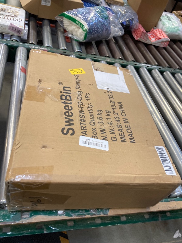 Photo 1 of 2026 Upgraded Dog Ramp for Couch - Foldable Small Dog Ramp for Bed - 4 Adjustable Height from 12" to 20" - Portable Pet Stairs with Non-Slip Pad - Pet Ramps Use for Low Bed Couch Steps Up to 60LBS