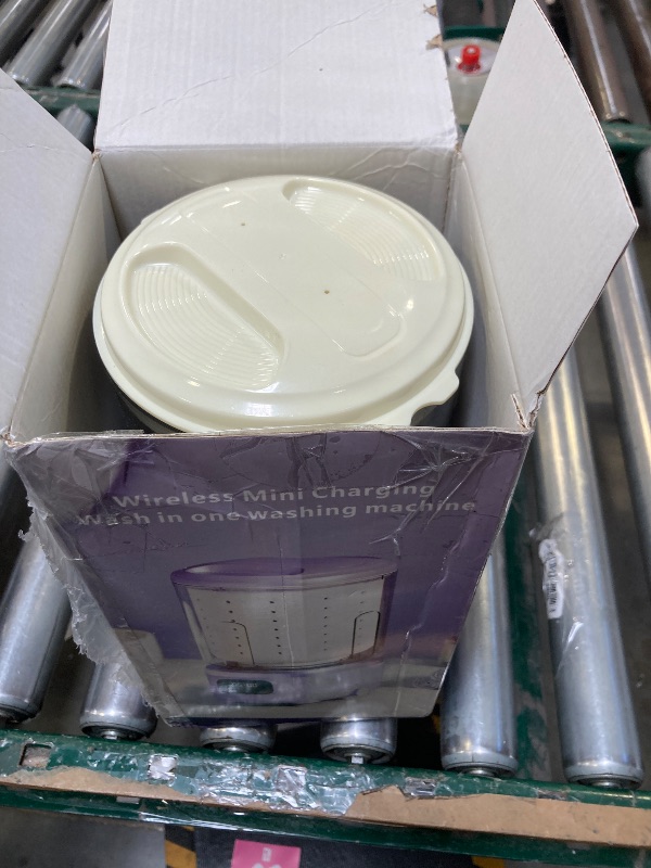 Photo 1 of 2L Mini Washing Machine, Portable Underwear Washer with 3 Modes (5-Min Wash, 5-Min Rinse, 3-Min Spin), Leakproof & Detachable Design, Drain Hose, Deep Cleaning for Underwear, Socks & Baby Items