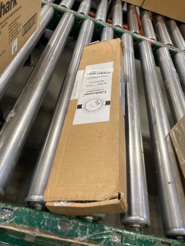 Photo 1 of 5/8” Diameter Curtain Rods 30-90 Inch, for 30-84 Inch Windows, Adjustable Splicing Wood Grain Curtain Rods for Windows with Brackets, Window Rod Long Small Curtains Rod, 1 Pack