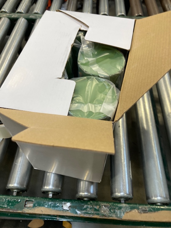 Photo 1 of Rustic Vase for Table Centerpieces 4.33 Inch Small Petite Flower Vase with Twine Bow Vintage Farmhouse Decor for Wedding Reception Dining, Home Galvanized Metal Buckets(Sage Green,12 Pcs)