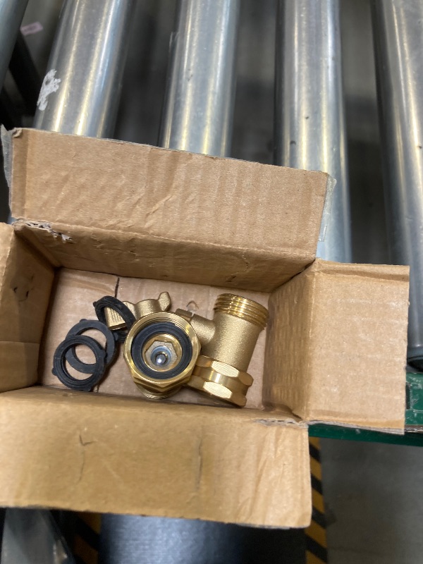 Photo 1 of 2 Pack Garden Hose Shut Off Valve - Extended Handle - 3/4" Heavy Duty Solid Brass Hose Connector Water Shut Off Valve Hose Shutoff Valve with 4 Pcs Hose Washers