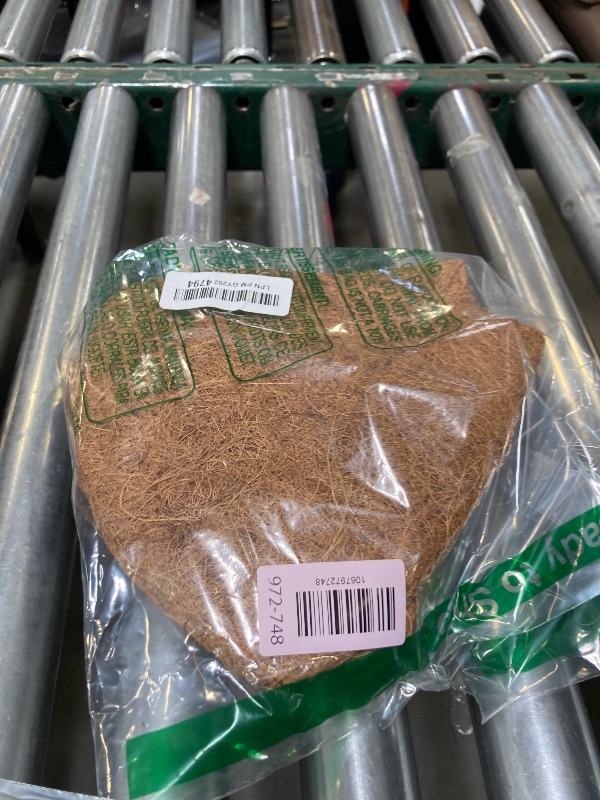 Photo 1 of 2PCS Half Round Replacement Coco Liner for Hanging Basket Wall Flower Basket, 12 inch, Half Circle Wall Planter Coconut Fiber Plant Basket Liner for Garden Planter Flower Pot (12 inch)