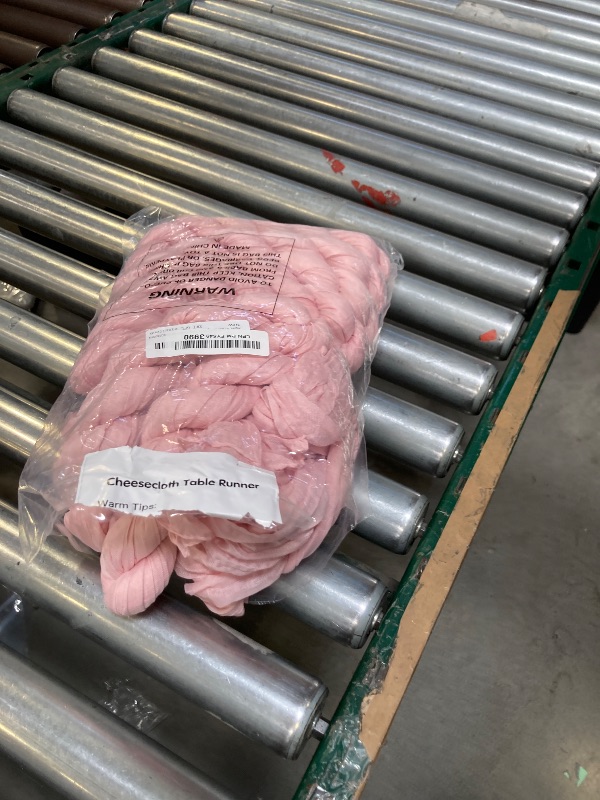 Photo 1 of 6 Pack Dusty Pink Cheesecloth Table Runner 10FT Long Boho Gauze Table Runner Rustic Sheer Runner for Spring Wedding Bridal Baby Shower Birthday Holiday Party Table Decor Easter Decorations