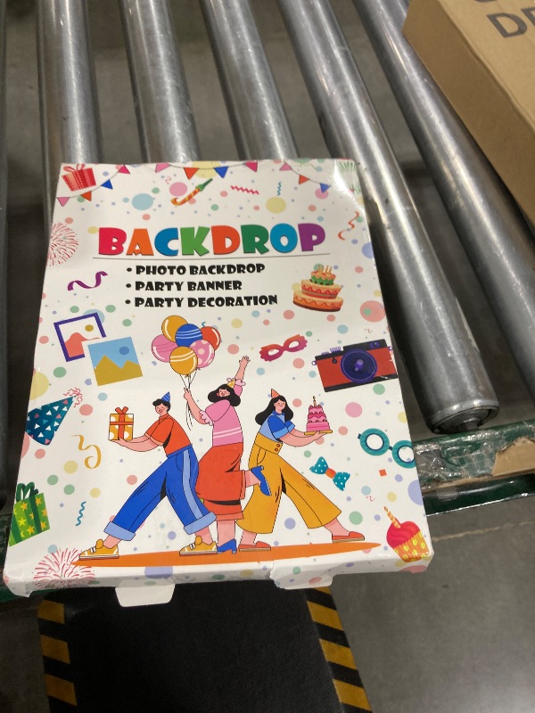 Photo 1 of MEHOFOND 7x5ft Happy Easter Backdrop, Easter Bunny Photography Background with Colorful Eggs Butterfy Floral Grass, Spring Easter Party Decorations Banner for Birthday Baby Shower Photo Props