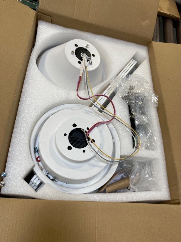 Photo 1 of VOLISUN Ceiling Fans with Lights Flush Mount, 42 inch Low Profile Ceiling Fan with Light and Remote, Queit & Reversible Motor,3CCT, Dimmable, White Modern Ceilings Fans for Bedroom, Living Room