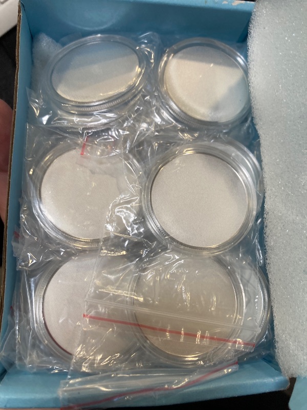 Photo 1 of 24PCS Alloy Blank Challenge Coins 40mm Laser Engravable Threaded Edge with Acrylic Protection Box for DIY Crafts and Commemorative Collection (Silver-Plated)