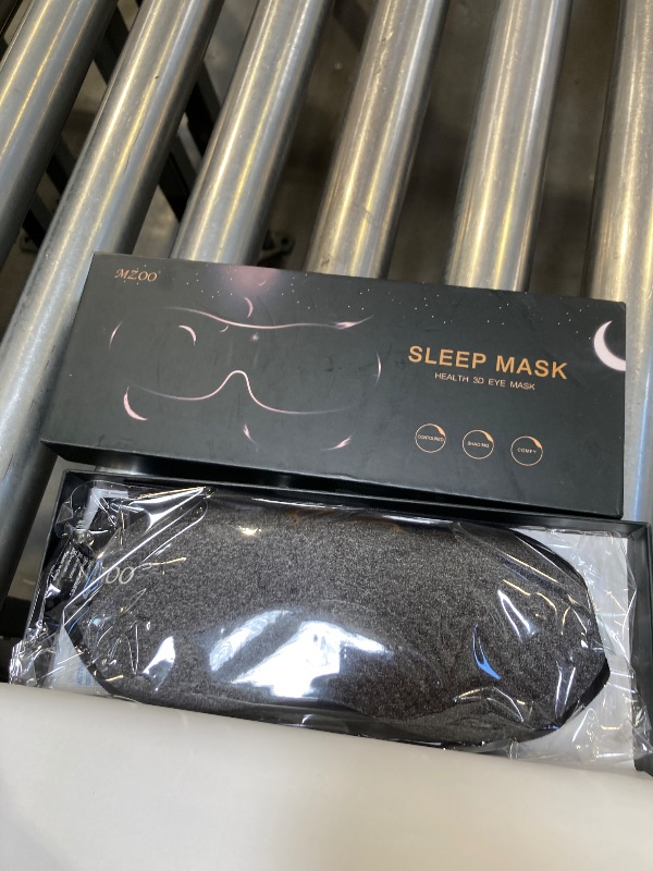 Photo 1 of MZOO Luxury Sleep Mask for Back, Side Sleeper, Complete Light Blocking Sleeping Eye Mask Night Blindfold, 3D Zero Pressure & Spacious for Lash Extensions, Breathable Soft Eye Cover Flight Nap Travel