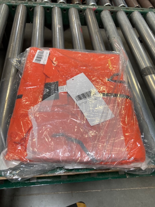 Photo 1 of Kugnala Mens Rain Jacket Waterproof Raincoat Lightweight Rain Coat Hooded Windproof Windbreaker Jackets for Men Hiking Cycling Travel Orange 5XL