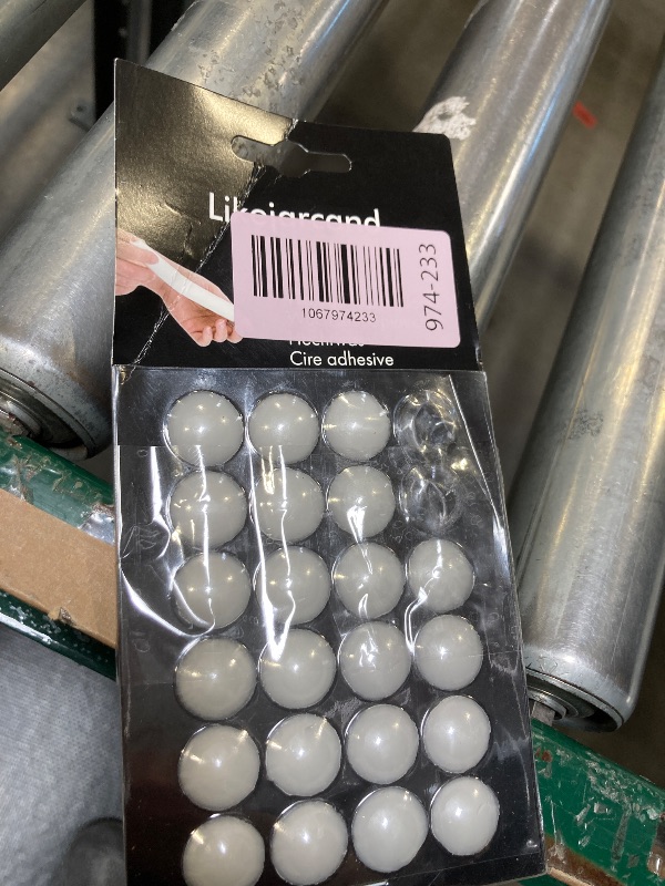 Photo 1 of Likejarcand 24 Pieces White Adhesive Small Candles, Accessories Candle Wax Dots- Adhesive,Wax Sticky Dots,Candl Accessories (24)