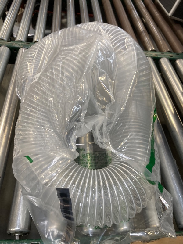 Photo 1 of 4" x 10' Dust Collection Hose, Puncture-Resistant, Flexible Clear PVC Collection Hose with Carbon Steel Wire Coil for Dust Collectors