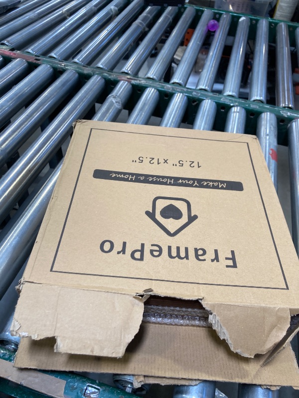 Photo 1 of FramePro Vinyl Record Frame Now Playing Case Holder, Display 12.5x12.5 Album Cover Brown Pack of 3