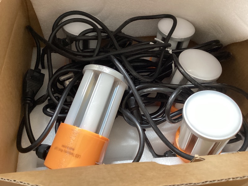 Photo 1 of 100W LED Temporary Construction String Light,50FT LED Suspended Jobsite Light with Plug,Linkable Temporary Work Light -12500LM