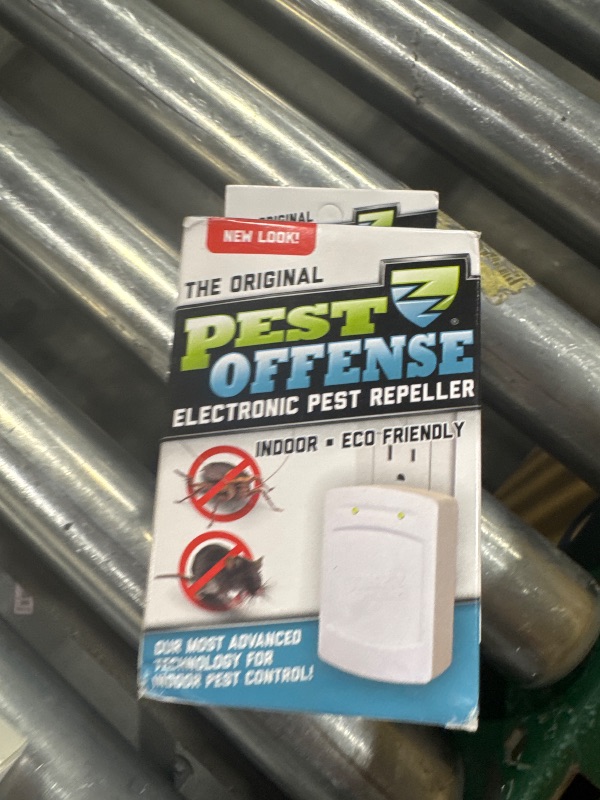 Photo 1 of 2025 Upgraded PEST OFFENSE New Look Electronic Pest Repeller for Indoor Pest Control of Mice, Rats, Rodents, Roaches for Home, Office, Business, Garage, Warehouse