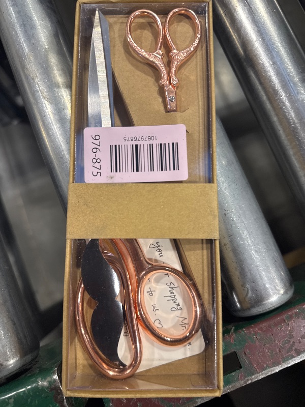 Photo 1 of Mr. Pen- Fabric Scissors & Embroidery Scissors Set, 8.5" and 3.5", Stainless Steel, Rose Gold, Heavy Duty Fabric Shears