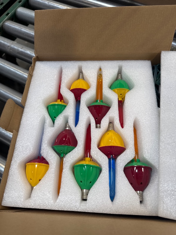 Photo 1 of Brightown Christmas Bubble String Lights - 2 PC 9 Traditional Multicolor Bubble Lights UL Listed for Holiday Christmas Celebrations Lighting, Green Wire