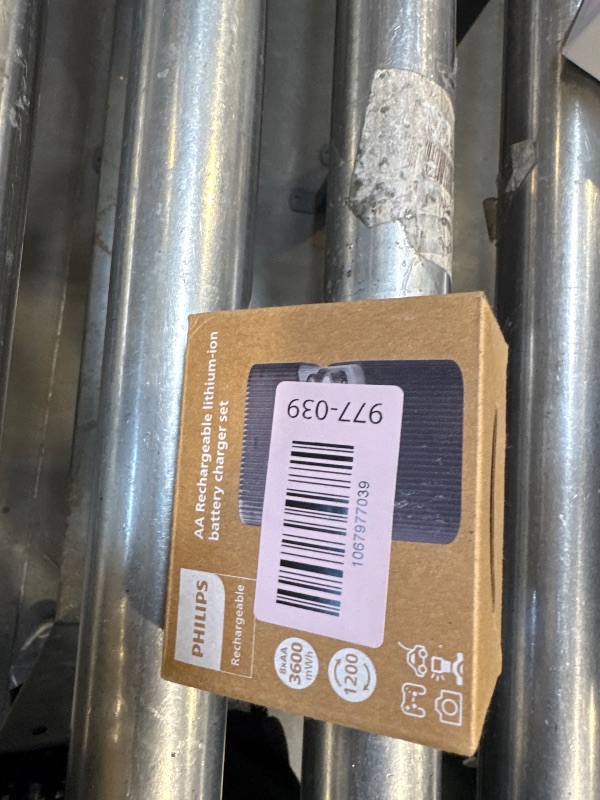 Photo 1 of Philips Rechargeable Lithium AA Batteries with Fast Charger 8 Pack 1.5V 3600mWh High Capacity AA Battery Constant Output Li-ion Double a Batteries Cycle Times up to 1200x