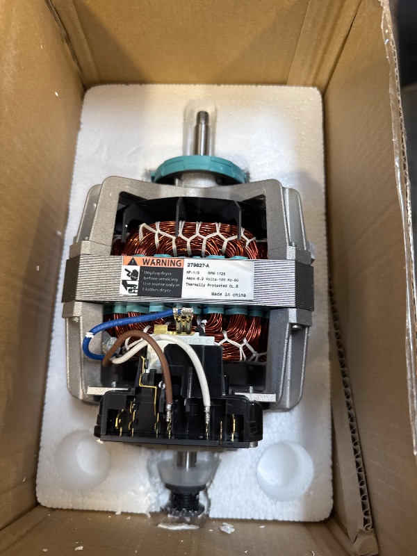 Photo 1 of 0EM 279827 Dryer Drive Motor with Pulley (Upgraded Blower Shaft Length) by puxyblue - Compatible with MayTag Kitchenaid Kenmore Whirlpool Dryer Motor Replaces AP3094245, EAP334304, PS334304,W10194250