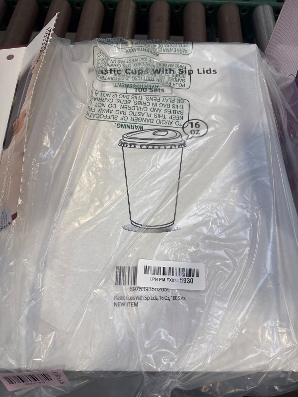 Photo 1 of AOZITA 100 Pack 16 oz Plastic Cups With Strawless Sip-Lids, Iced Coffee Cups With Lids BPA Free, Disposable Clear Cups, To Go Cups for Smoothies, Party Drinks, Bubble Tea, Cold Beverage