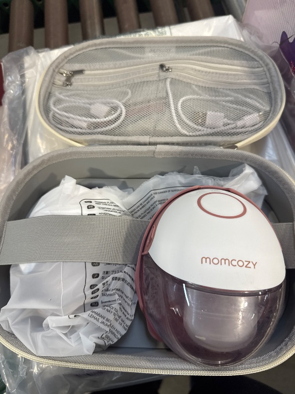 Photo 1 of Momcozy Breast Pump Hands Free Mobile Style | M6, Wearable Breastfeeding Pump Ideal Rhythm for More Milk, DoubleFit Flange More Fit & Discreet with 3 Modes & 9 Levels, 24mm - 2 Pack Cozy Red