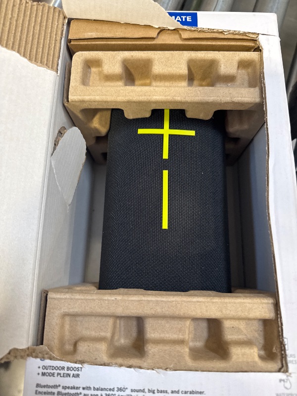 Photo 1 of Ultimate Ears EVERBOOM Wireless Bluetooth Portable Speaker, Big Bass and Immersive 360-Degree Sound, Floatable Waterproof Speaker IP67, up to 20-Hour Battery and 180 ft (55 m) Range - Charcoal Black