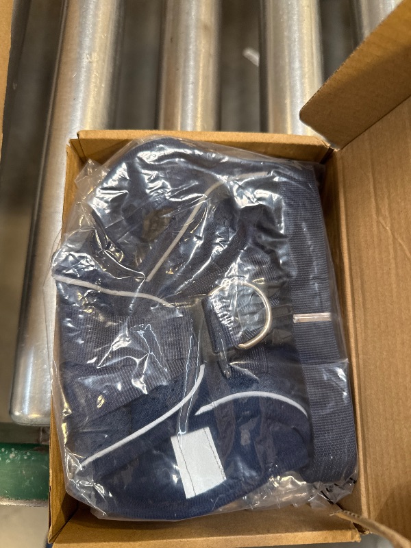 Photo 1 of PWOD Dog Harness with Leash Set, No-Pull Step-in Reflective Pet Harness with 1 Leash Clips, Adjustable Soft Padded Easy Walk Dog Vest for Small Medium Large Dogs, Cats(Dark Blue, Large)