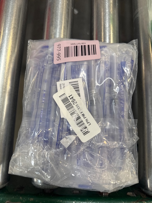 Photo 1 of 20 Pack 1ml 27Ga - 1 Inch Luer Lock Sample Measuring Syringe Lab Supplies, Individually Sealed Wrapped