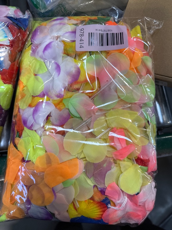 Photo 1 of 200 PCS Hawaiian Leis Neck Vibrant Colors Assortment for Luan Party Tropical Themed Party Decorations Beach Party Decor