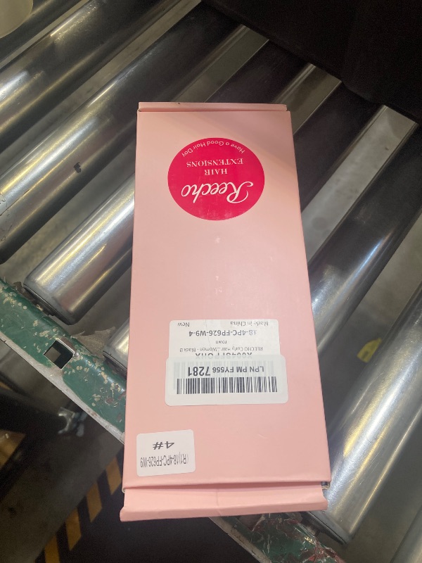 Photo 1 of REECHO Curly Hair Extensions - 4PCS 18" GoGo Curly Clip in Hair Extensions 100% Super Protein Hairpieces with Invisible Lace Weft Silky Soft Natural Look for Women - Black Brown