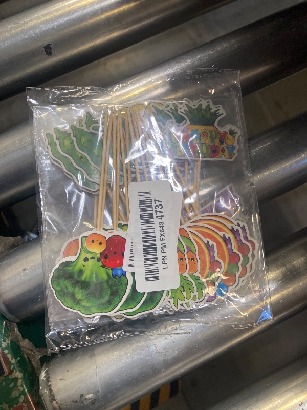 Photo 1 of 36Pcs Hey One Bear Birthday Party Cupcake toppers - NO DIY - Dancing Fruit 1st Birthday Party Decoration Supplies,Cute Fruit Cupcake Toppers for Baby Boy|Girl