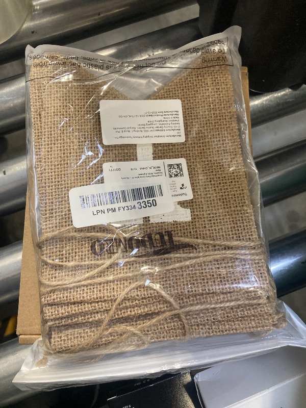 Photo 1 of 1st Birthday Party Decoration First Birthday Banner Rustic Happy 1st Burlap Banner One High Chair One Sign for Baby Girl Boy First Nursery Supplies, White Alphabet