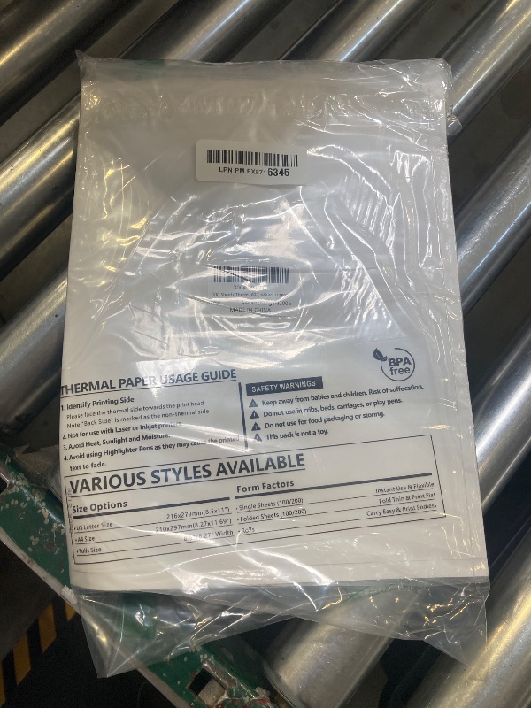 Photo 1 of 100 Sheets Thermal Printer Paper, 8.5''×11'' US Letter Size, Advanced Printing Paper, Thermal Paper Compatible with Brother Letter Portable Printer, Printer Paper for M08F-Letter, M832, M834, MT800