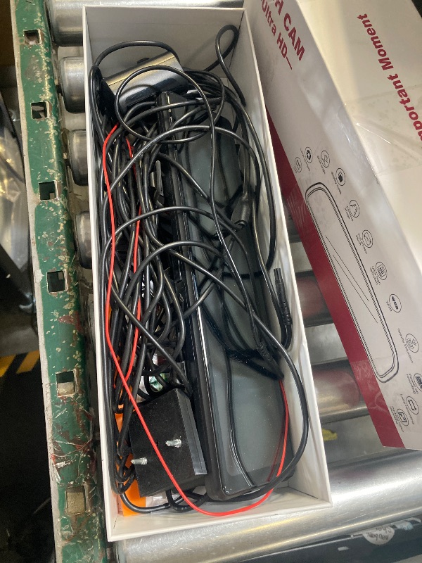 Photo 1 of 3 Channel Mirror Dash Cam,12" Front 4K+Inside 1080P+Rear 1080P Triple Rear View Mirror for Cars, 5.8GHz WiFi, Night Vision, G-Sensor, Reverse Assist, Includes 64GB Card