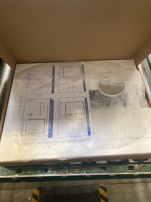 Photo 1 of ROLOVE 16"x13" Vanity Mirror with Lights, Three Colors Lighting Mode, 360°Rotation, Lighted Makeup Mirror wih Stand for Desk, Bedroom, Dorm, Gifts for Women