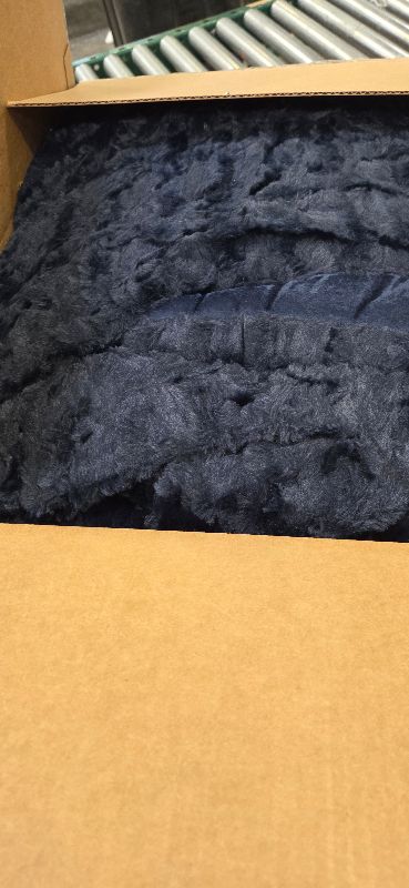 Photo 1 of BEDELITE Fleece King Comforter Set -Super Soft & Warm Fluffy Navy Faux Fur Bedding, Luxury Fuzzy Heavy Bed Set for Winter with 2 Pillow Cases