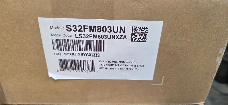 Photo 1 of **PARTS ONLY****Samsung 32” Smart Monitor M8 (M80F) 4K UHD Display, Samsung Vision AI, Smart TV Apps, Gaming Hub, USB-C, HDMI and USB-A, White, LS32FM803UNXZA, 2025
