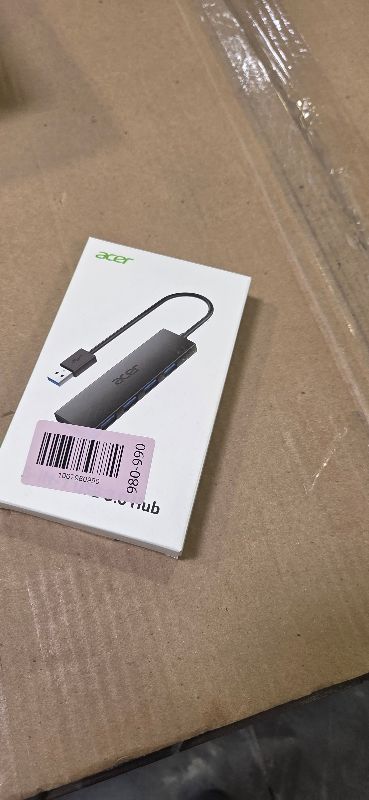 Photo 1 of Acer USB Hub 4 Ports, Multiple USB 3.0 Hub, USBA Splitter for Laptop with Type C Power Port, Extender for A Port Laptop, PC, Desktop and More (2ft)