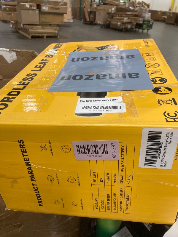 Photo 1 of ***PARTS ONLY***HEINPRO Cordless Leaf Blower Compatible with Dewalt 20V Max Battery, 500CFM/150MPH Electric Leaf Blower Cordless, 5 Speed Modes, Battery Powered Blowers for Lawn Care, Yard (Tool Only)