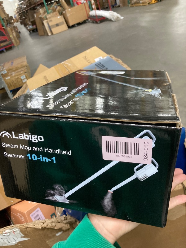 Photo 1 of 10-in-1 Steam Mop with Detachable Handheld Steamer, 350ml Tank, 10s Heat-Up, 248°F Steam Cleaner, 2-Level Control and Swivel Head for Floors, Carpets, Tiles, BBQ grill Multi-Surface Dark Grey