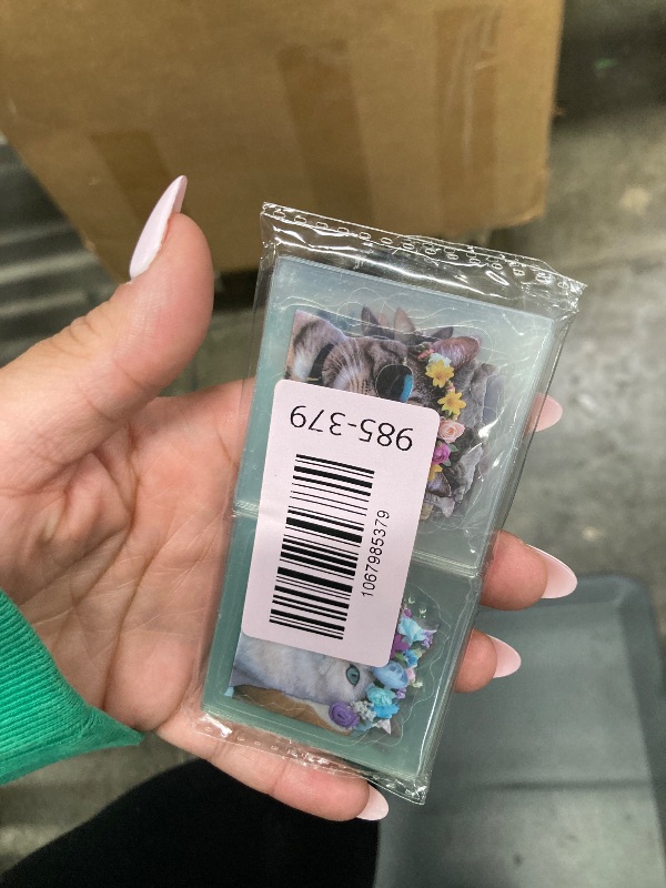Photo 1 of 100 Pack Cat Transparent Stickers, Cat Party Favors, Birthday Decorations