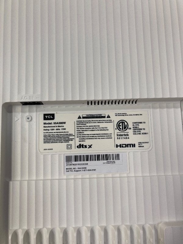 Photo 1 of ****NO RETURNS, NO REFUNDS**** TCL 55 Inch Class NXTVISION Series Picture Frame Canvas Art TV | 55A300W, 2024 Model | QLED 4K HDR Smart Google TV | 120HZ Dolby Atmos Audio | Voice Remote Alexa Google Apple Streaming Television