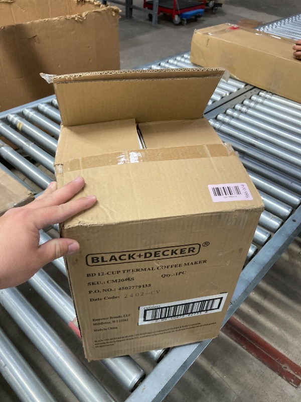 Photo 1 of ***HANDLE IS BROKEN***BLACK+DECKER 12 Cup Thermal Programmable Coffee Maker with Brew Strength and VORTEX Technology, Black/Steel, CM2046S***HANDLE IS BROKEN***