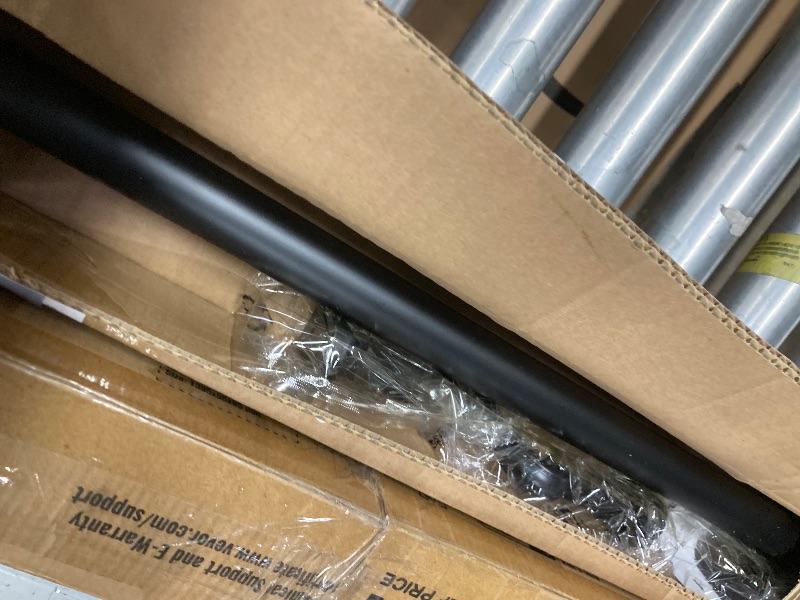 Photo 1 of 1 1/8 Inch Diameter Curtain Rods 36 to 72 Inches(3-6ft), Telescoping Heavy Duty Large Drapery Rod with Adjustable Aluminum Alloy Bracket, Solid End Caps for Windows Patio Decoration, Matte Black