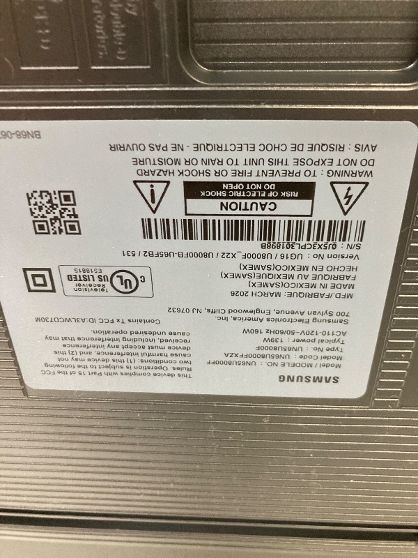 Photo 1 of *Parts only; no returns or refunds accepted.**Samsung 65-Inch Class Crystal UHD U8000F 4K Smart TV (2025 Model) Endless Free Content, Crystal Processor 4K, MetalStream Design, Knox Security, Alexa Built-in