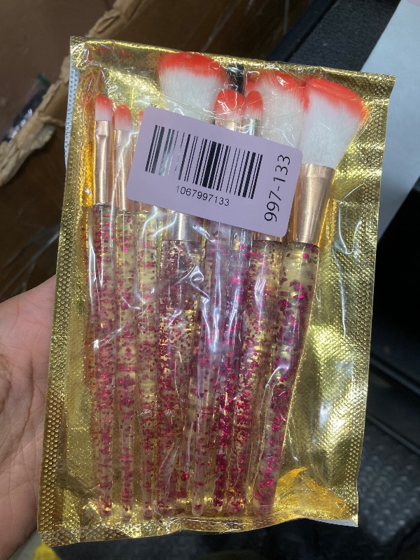 Photo 1 of 10 PCS Crystal Glitter Makeup Brushes, Cute Makeup Brushes Face Cosmetics Blending Synthetic Brush Professional Glitter Brush for Foundation Concealer Shadow Blush Lip